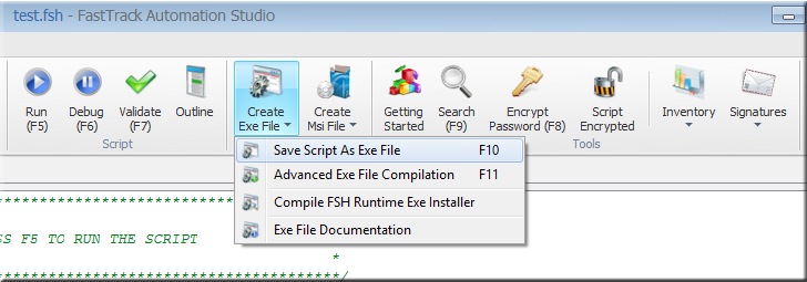 SCCM Task Sequence exe file