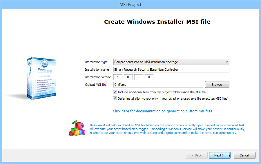 Avast MSI installation properties