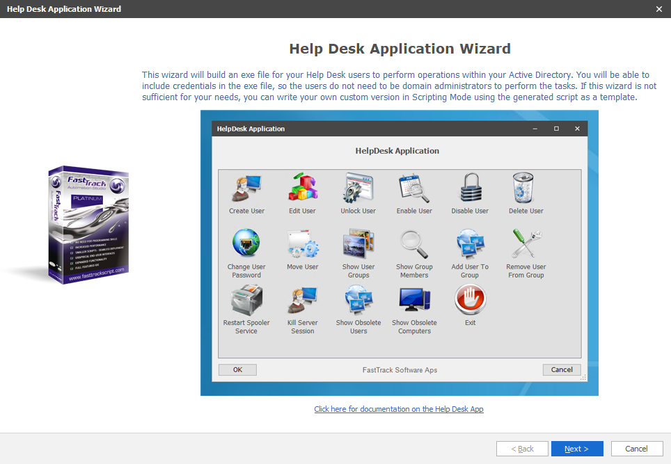 Active Directory Help Desk Application