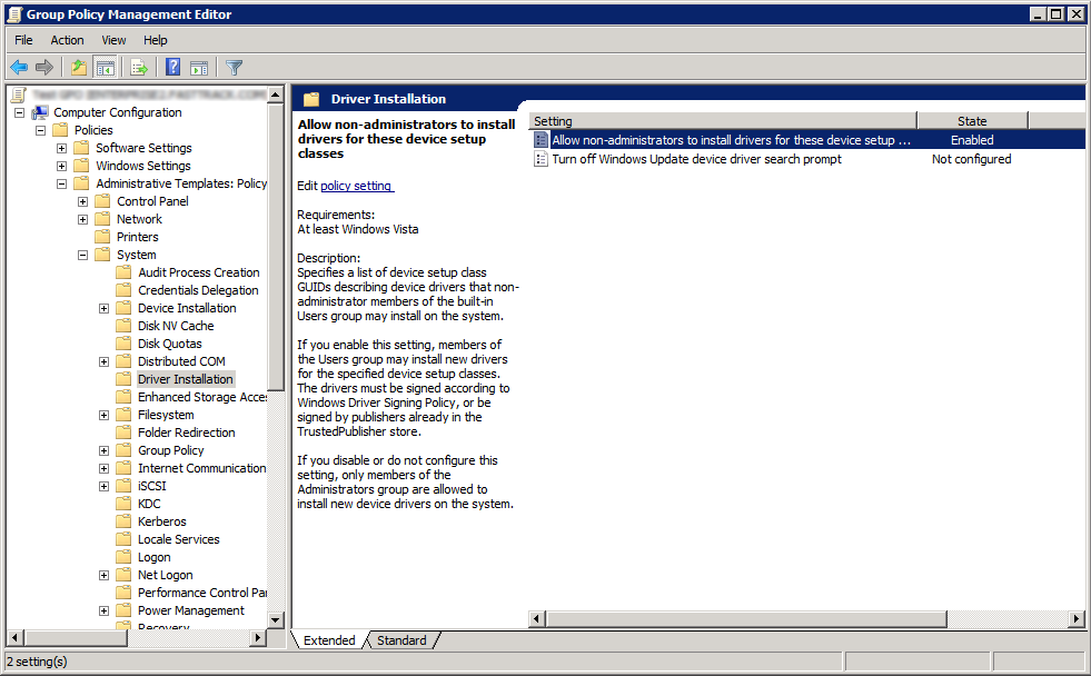 IP Printer group policies