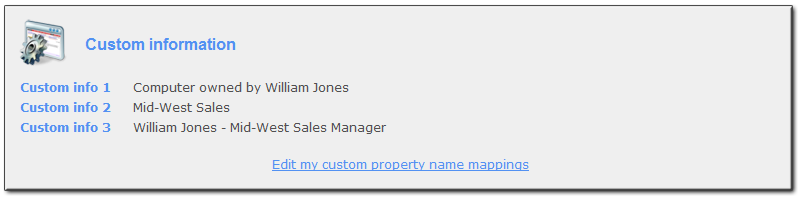 Custom inventory information