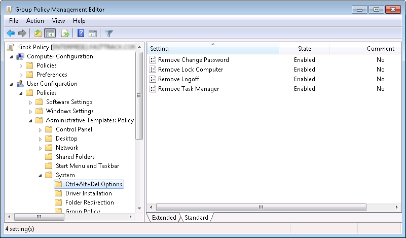 Disable task manager with GPO