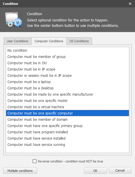 Software Deployment Condition