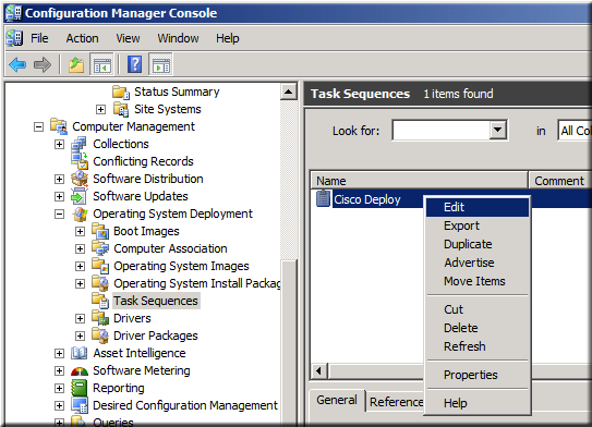 SCCM Task Sequence