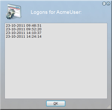 Logon table